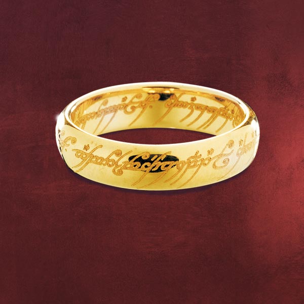 Herr der Ringe Der Eine Ring 18 Karat Gold inkl. Schmuckbox aus Holz eBay