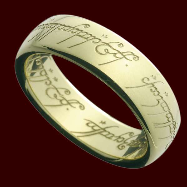 Der Herr der Ringe Ring Gold 18 Karat Ringinschrift innen und außen eBay