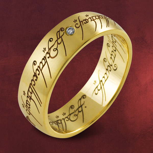Herr der Ringe Ring Gelbgold mit Diamant Damen Schmuck Gold Der Eine Ring eBay