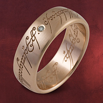 Herr der Ringe - Ring Rotgold mit Diamant