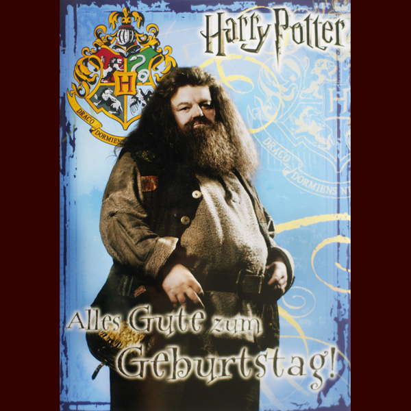Harry Potter Geburtstagskarte Grußkarte mit Sound Motiv Hagrid