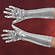 Paillettenhandschuhe silber