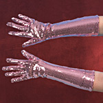 Paillettenhandschuhe pink