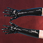 Paillettenhandschuhe schwarz