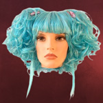 Manga Perücke blau Manga Perücke blau