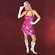 Paillettenkleid pink - Kost�m