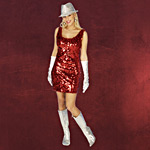 Paillettenkleid rot - Kost�m