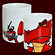 B�ser Drache - closeup Tasse