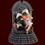 Elfenbrunnen mit Blumen