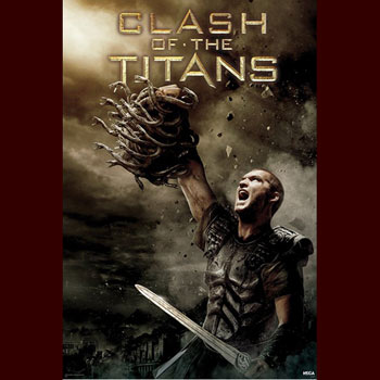 Kampf der Titanen - Perseus mit Medusakopf Poster