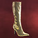 Paillettenstiefel gold