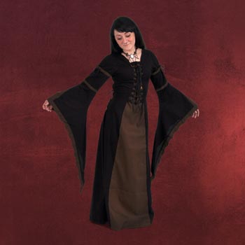 Leona - Mittelalterkleid schwarz-braun