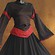 Mittelalter Bluse schwarz-weinrot