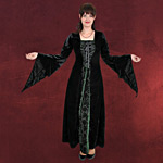 Bruna Samtkleid schwarz-gr�n