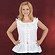 Mittelalter-Blusentop wei�