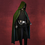 Mittelalter Cape mit Kapuze gr�n