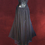 Chiffon Spitzenrock schwarz
