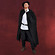Mittelalter Cape mit Kapuze schwarz