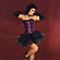 Flock Corsage schwarz-lila