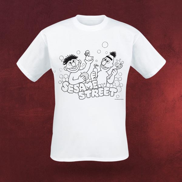 Sesamstraße TShirt Ernie und Bert beim Baden, ideales Geschenk für Serien Fans eBay