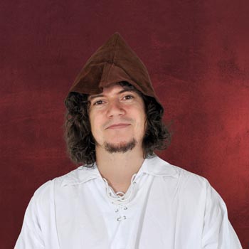 Leder Hut Robin Hood Style - braun