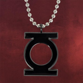 Green Lantern Logo Anh�nger schwarz inkl. Kette