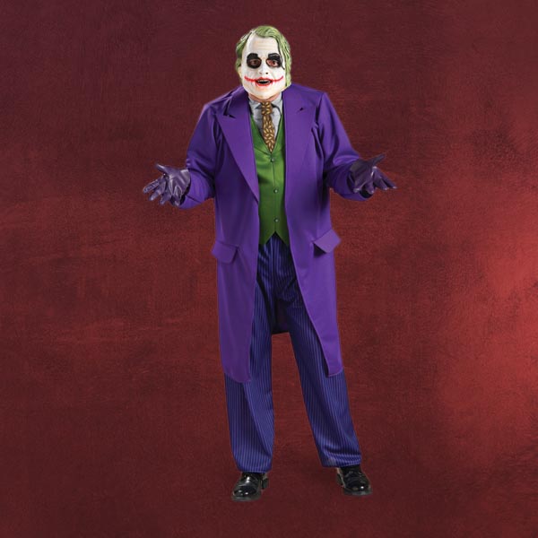 Batman The Joker Deluxe Kostüm, 3teiliges Komplettkostüm, Jacke