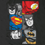 Justice League - Batman, Flash, Superman at Work T-Shirt