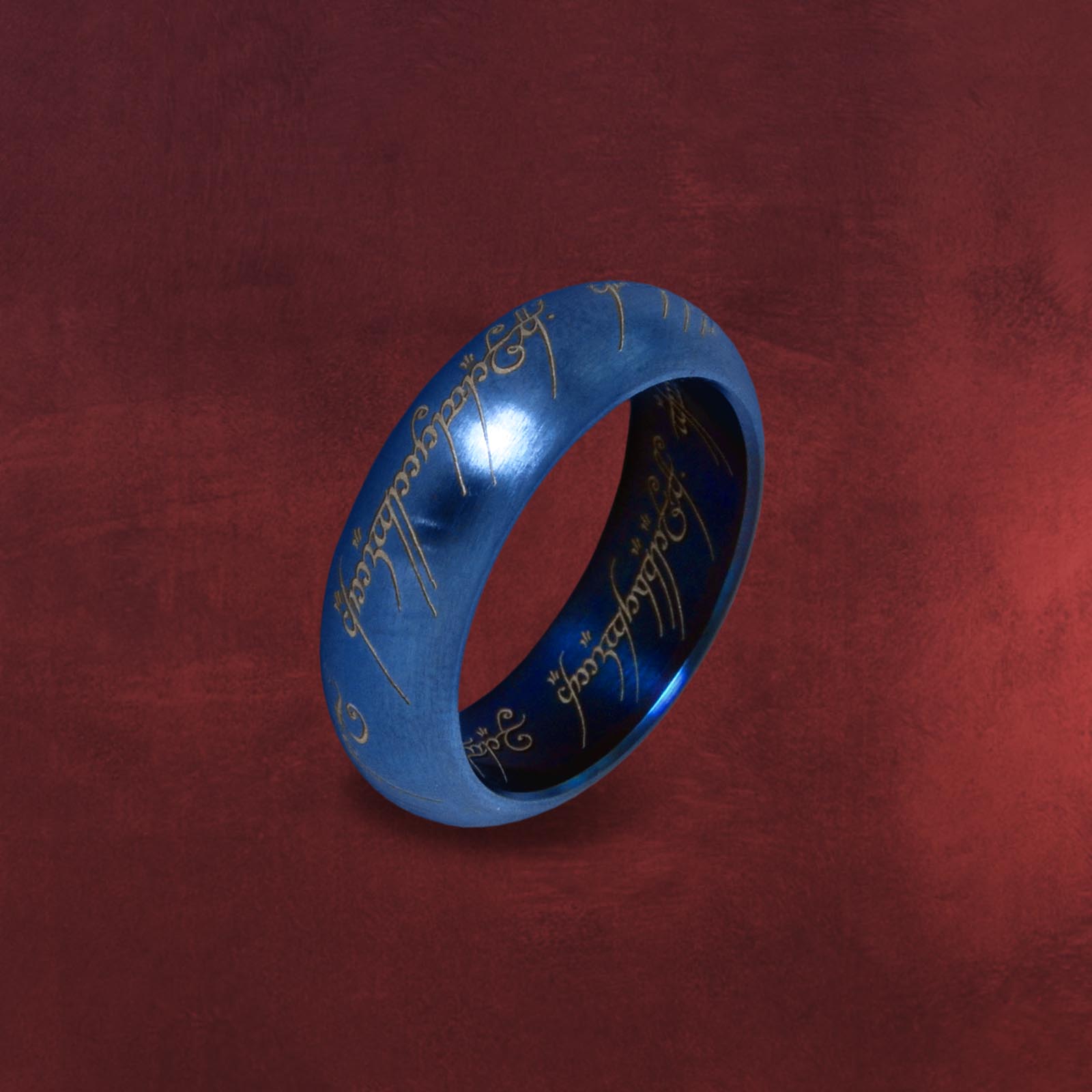 Herr der Ringe Der Eine Ring im Schmuckdisplay, blau Elbenwald