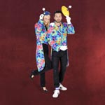 Clown-Frack mit Blumenmuster