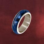Der Eine Ring - Rotierend, im Schmuckdisplay, blau