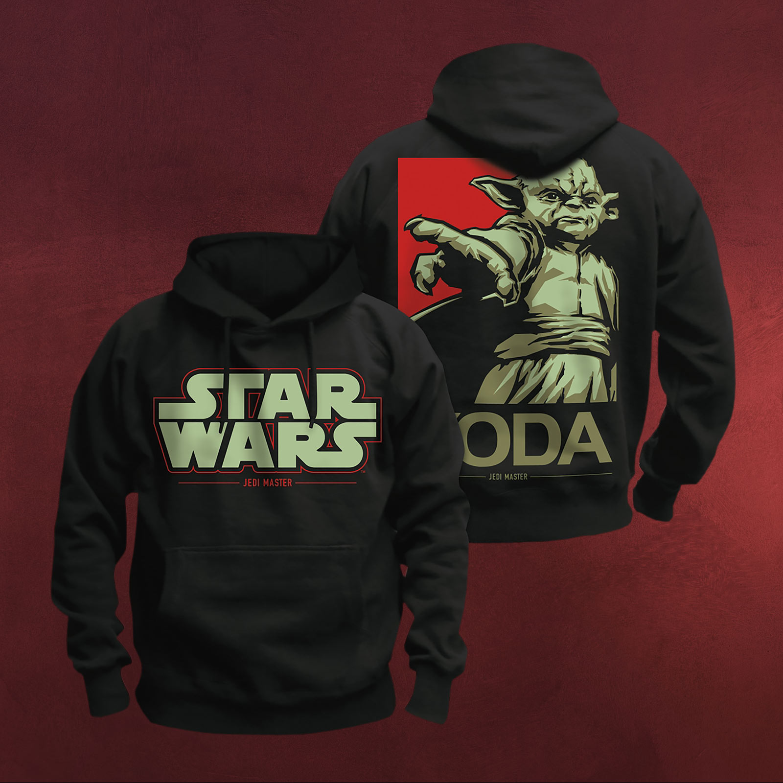 Star Wars Jedi Master Yoda Hoodie Kapuzenpullover Frontprint