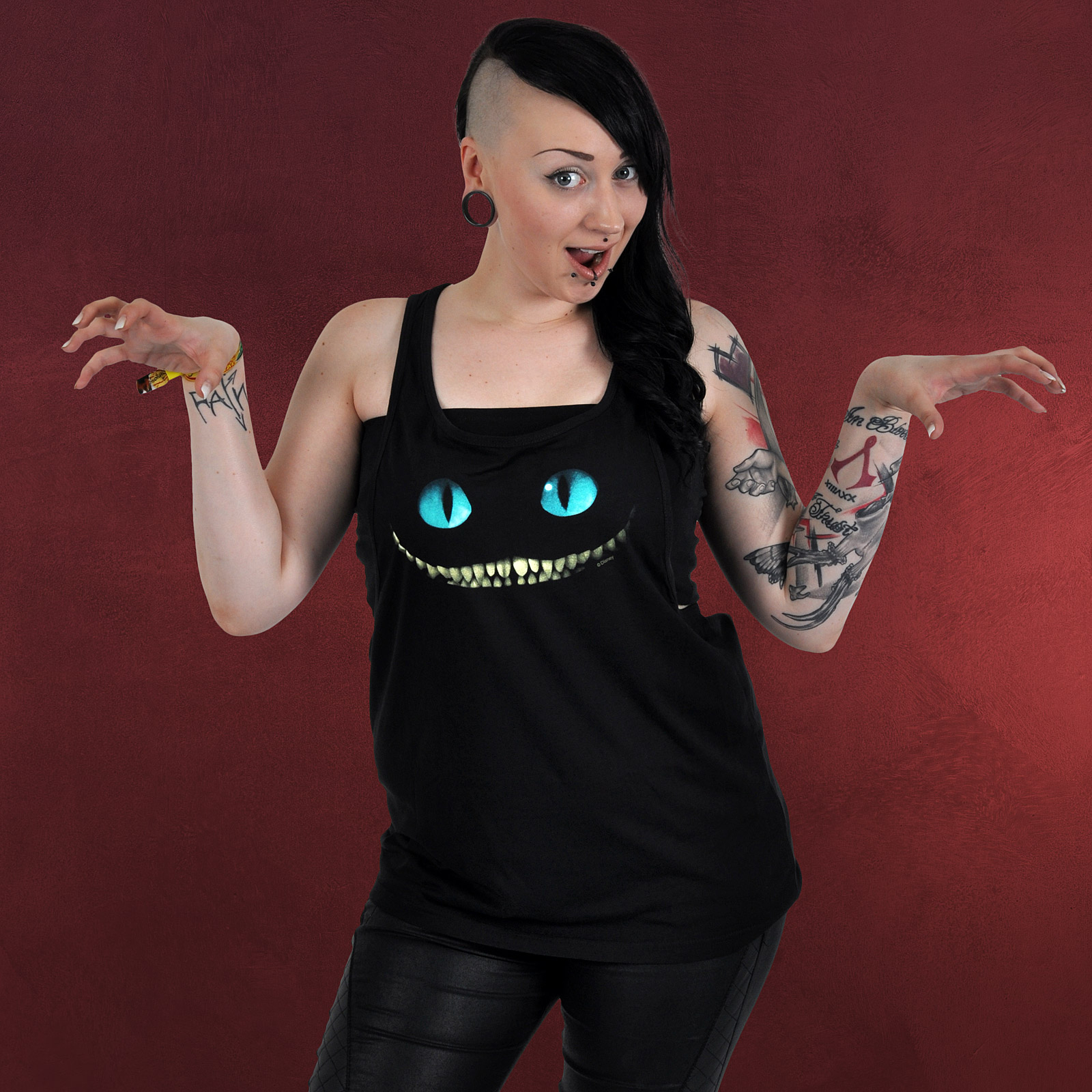 Alice im Wunderland - Grinsekatze Smile Tank Top Butterfly ...