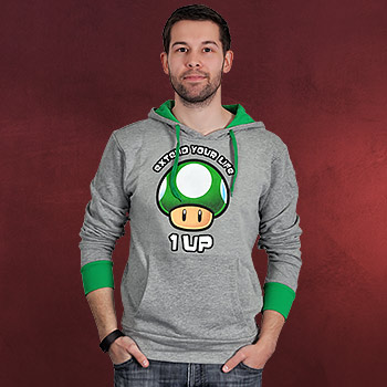 Super Mario - 1 UP Pilz Hoodie