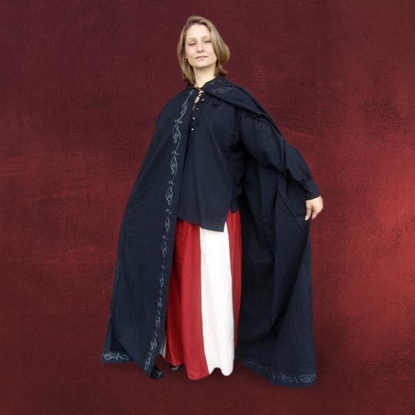 Mittelalter Umhang Damen Lang - Gothic Cape Mit Kapuze Für Halloween