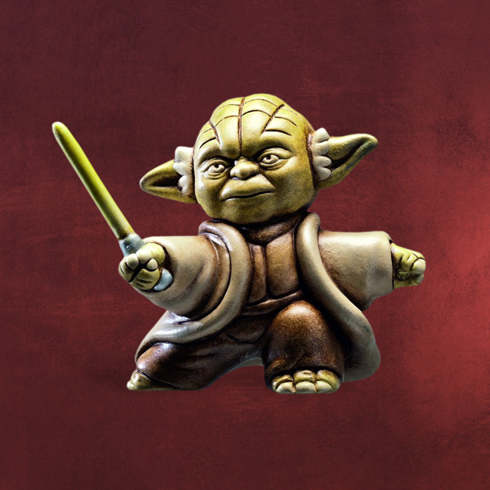 Star Wars Jedi Meister Yoda Fighting Miniatur Sammlerfigur Handarbeit ...